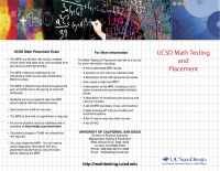 Math Testing & Placement (Brochure)